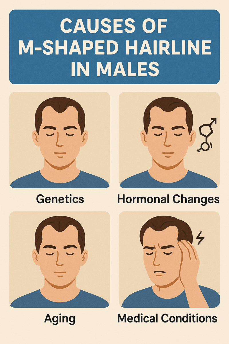 Causes of M-Shaped Hairline in Males